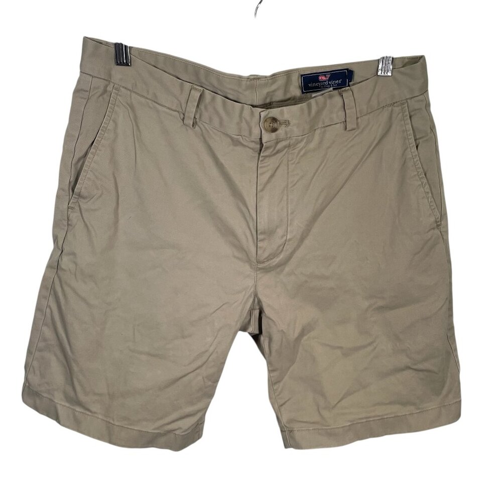 Vineyard Vines Stretch Breaker Shorts Mens Size 34 Khaki Pockets Golf